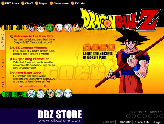 Official Dragonball Z Website