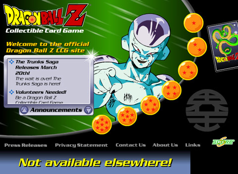 Dragonball Z CCG Homepage